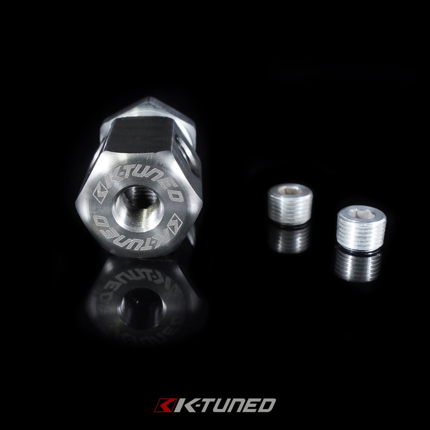 K-Tuned Oil Pressure Sensor Adapter 1/8 BSPT thread with 1/8 NPT ports