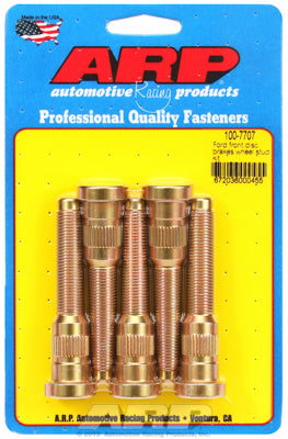 100-7707 | ARP Ford Front Disc Brakes Heat Treated 8740 Chromoly Steel 5 Pc Wheel Stud Kit