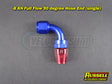 Russell -8 AN Full Flow 90 Degree Hose End Fitting Red Blue (Single)