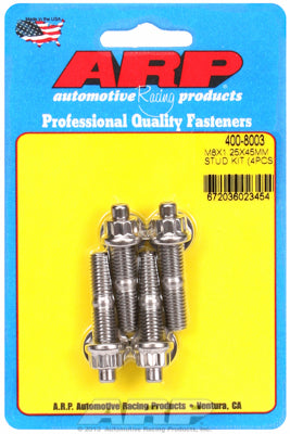 400-8003 | ARP M8 x 1.25 x 45mm Broached 4 Piece Stud Kit