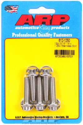 612-1250 | ARP 5/16 Inch -18 x 1.250 12pt SS Bolts (5/pkg)