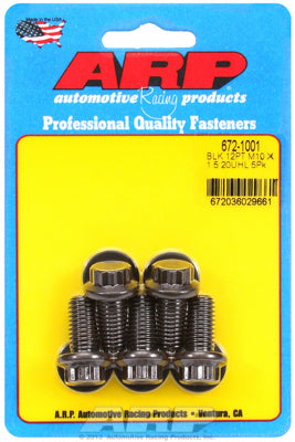 672-1001 | ARP M10 x 1.50 x 20 12pt Black Oxide Bolts (5/pkg)