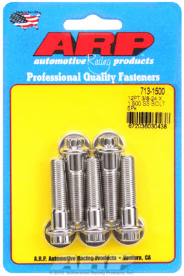 713-1500 | ARP 3/8"-24 x 1.5" 12pt SS Bolts (5/pkg)