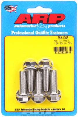 763-1003 | ARP M10 x 1.25 x 30 SS Hex Bolts (5/pkg)