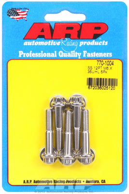 770-1004 | ARP M6 x 1.00 x 35 12pt SS Bolts (5/pkg)