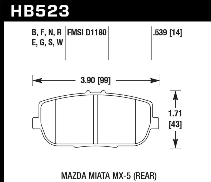 Hawk HPS Sreet Brake Pads | HB523F.539