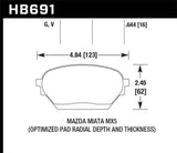 Hawk DTC-60 Race Front Brake Pads | HB691G.644