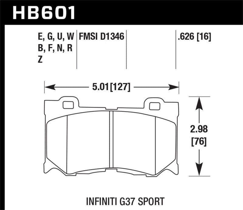 Hawk HPS 5.0 Front Brake Pads | HB601B.626