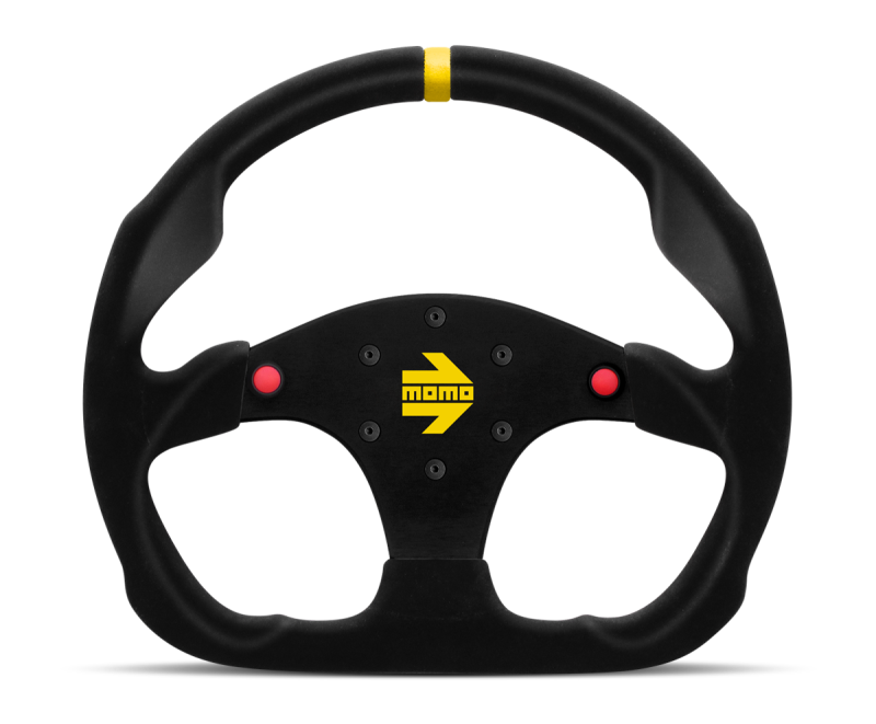 Momo MOD30 Buttons Steering Wheel 320mm Black Suede/Black Spokes/1 Stripe