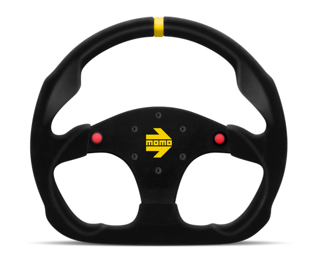 Momo MOD30 Buttons Steering Wheel 320mm Black Suede/Black Spokes/1 Stripe