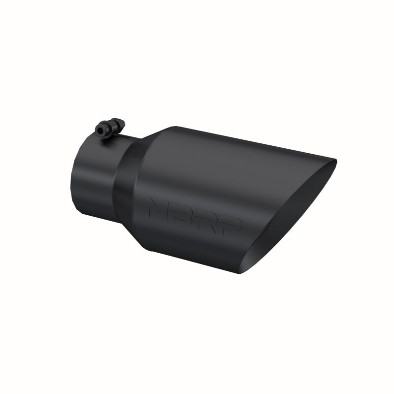 MBRP Universal Tip 6 O.D. Dual Wall Angled 4 inlet 12 length - Black Finish