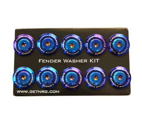 NRG Fender Washer Kit (TI Series) M6 Bolts For Plastic (TI Burn Washer/TI Burn Screw) - Set of 10