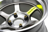 Wheel Mate Muteki HR38 Open End Lug Nuts 12x1.50 Titanium Chrome / Yellow Ring