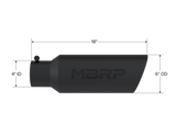 MBRP Universal Tip 6in OD Rolled End 4in Inlet 18in L Black Coated Exhaust Tip