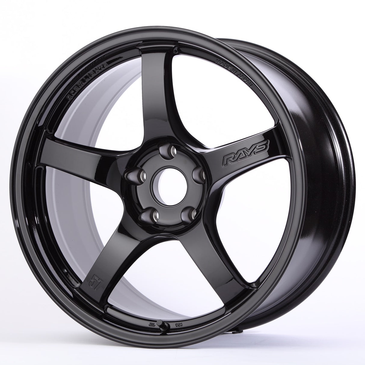 Gram Lights 57CR 18x8.5 +37 5x114.3 Gloss Black Wheel