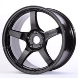 Gram Lights 57CR 18x9.5 +22 5x114.3 Gloss Black Wheel