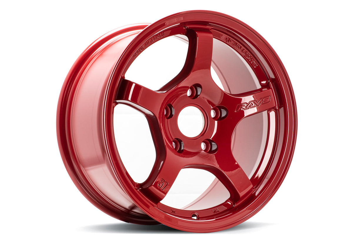 Gram Lights 57CR 18x9.5 +38 5x114.3 Milano Red Wheel