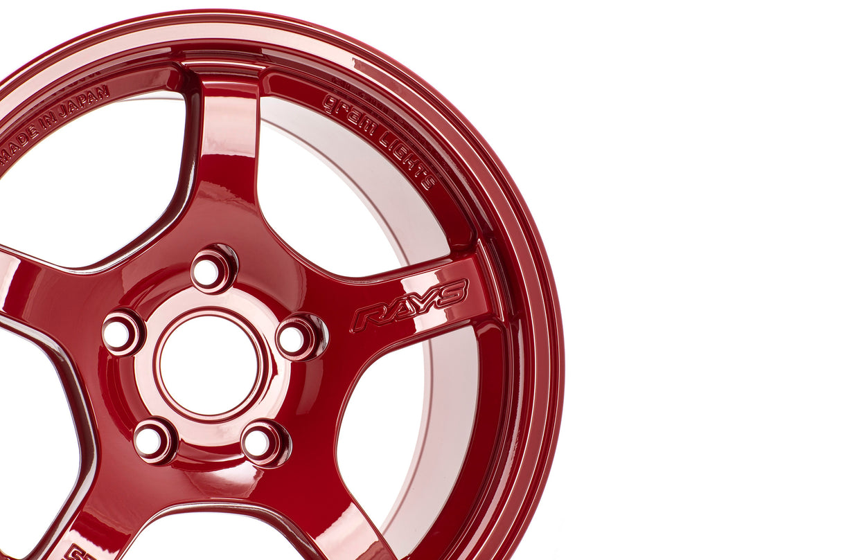 Gram Lights 57CR 18x9.5 +38 5x114.3 Milano Red Wheel