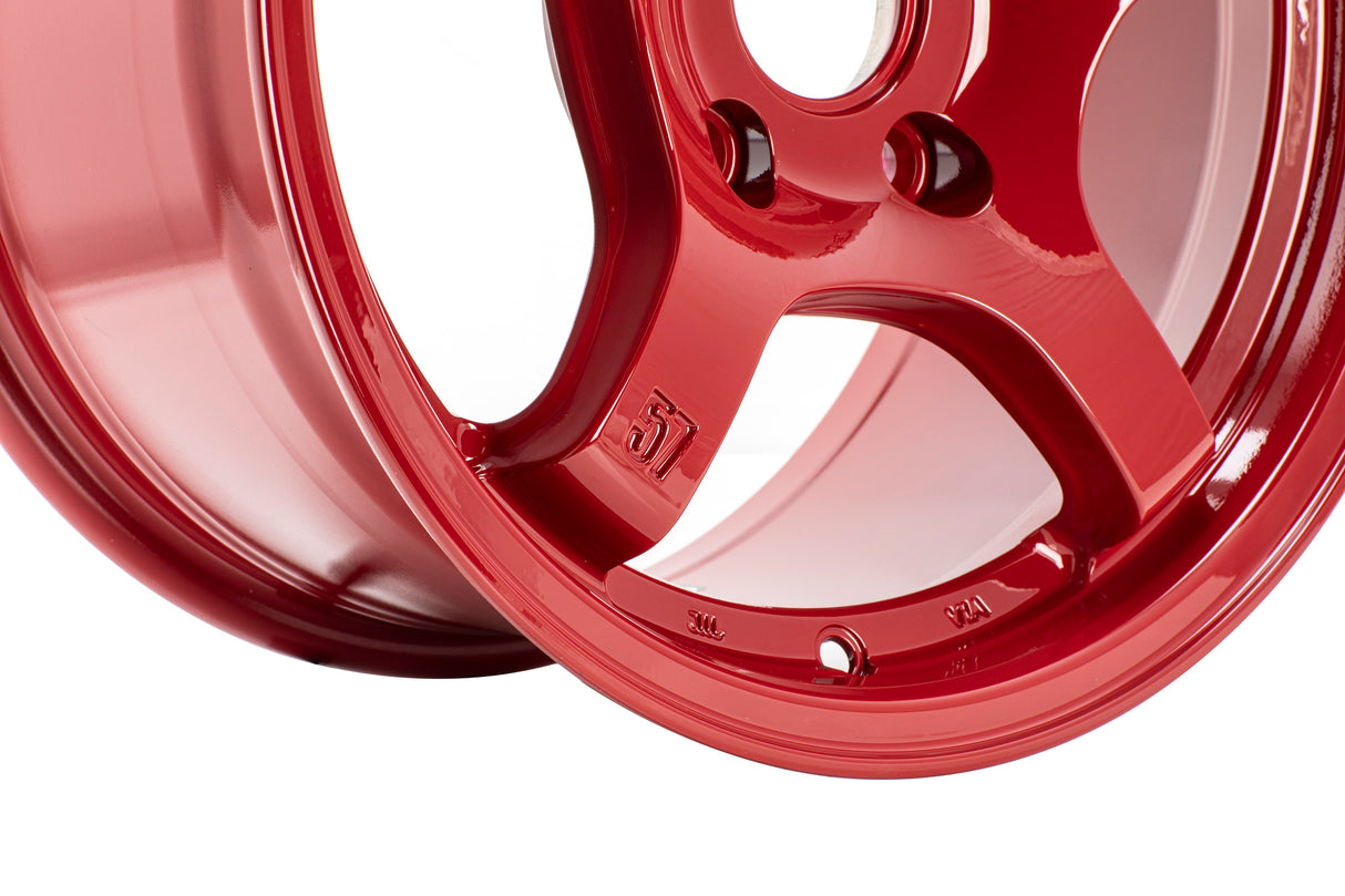 Gram Lights 57CR 18x9.5 +38 5x114.3 Milano Red Wheel