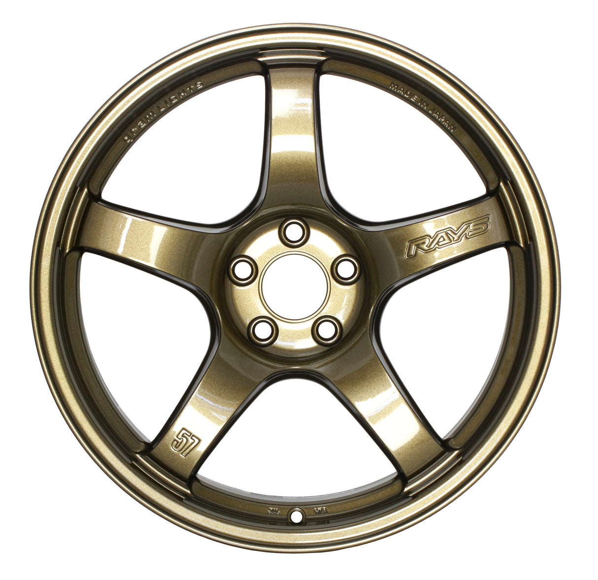 Gram Lights 57CR 18x9.5 +38 5x114.3 Almite Gold Wheel