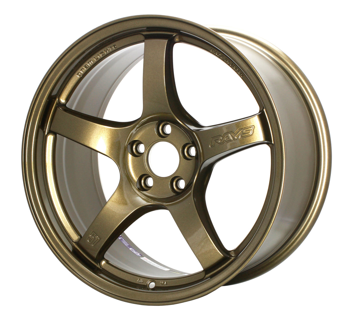 Gram Lights 57CR 18x9.5 +38 5x114.3 Almite Gold Wheel