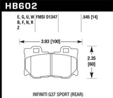 Hawk HP+ Street Rear Brake Pads | HB602N.545