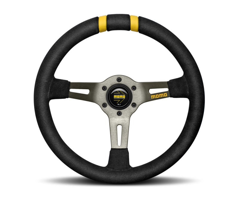 Momo MODDRIFT Steering Wheel 330mm Black Suede/Anth Spokes/2 Stripes