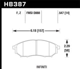 Hawk Performance Ceramic Street Front Brake Pads | HB387Z.547