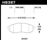 Hawk Performance Ceramic Street Front Brake Pads | HB387Z.547