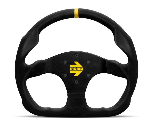 Momo MOD30 Steering Wheel 320mm Black Suede/Black Spokes/1 Stripe