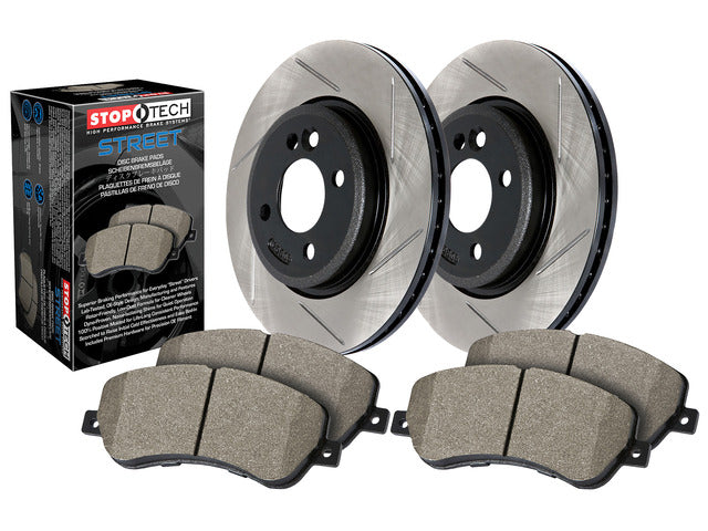 Stoptech Rear Slotted Brake Rotors and Street Pads 2015-2020 Acura TLX