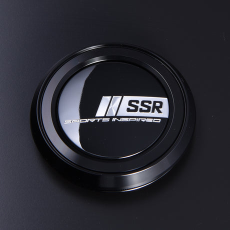 SSR Racing Sports Inspired Center Cap Aluminum B-Type Super Low in Black - High-Performance Car Accessory