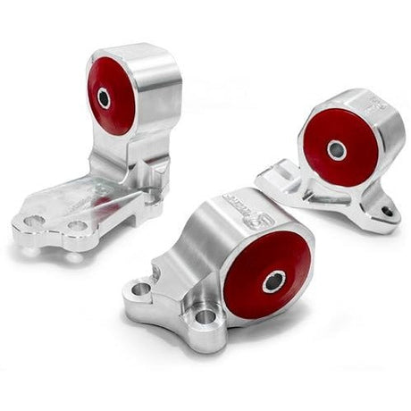 Innovative 88-91 Civic B-Series Silver Aluminum Motor Mounts 60A Bushings (Cable to Hydro Conversion)