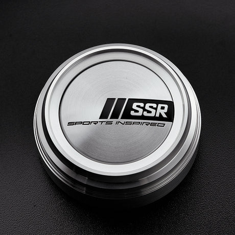 SSR Racing Sports Inspired Center Cap Aluminum B-Type High in Black - High-Performance Car Accessory