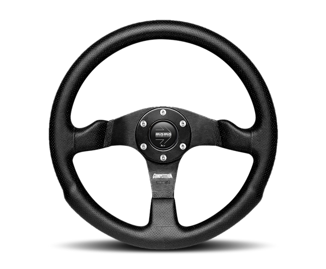 Momo Competition Steering Wheel 350mm Black AirLeather/Black Spokes