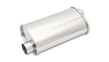 Vibrant StreetPower Oval Muffler 5inx9in x 15in long Muff body 2.5in in I.D. x 2.5in out Offset-Offset