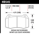 Hawk DTC-70 Race Front Brake Pads | HB545U.564