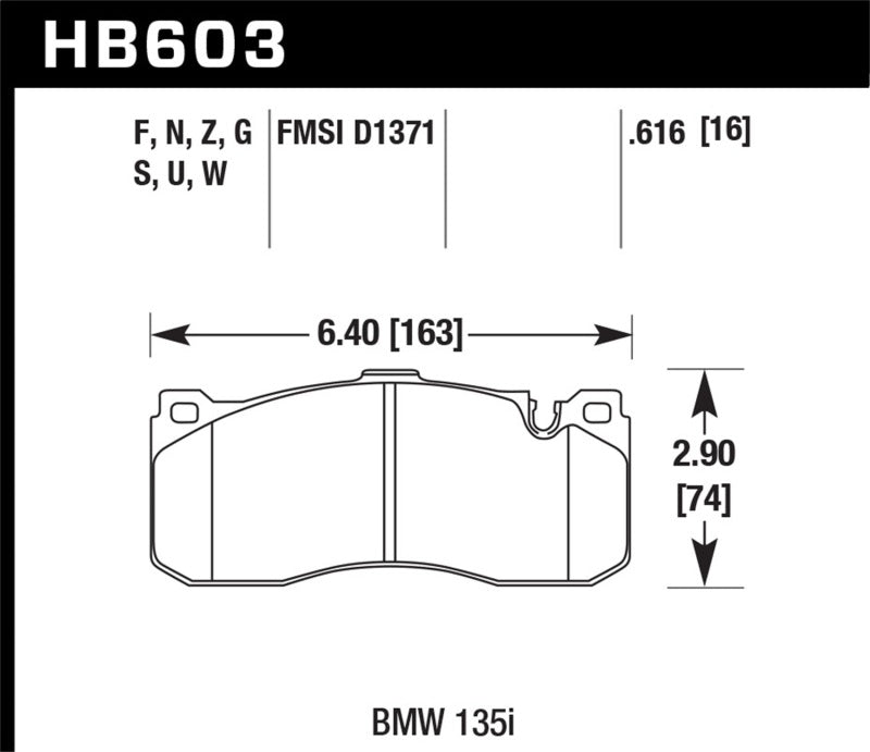 Hawk DTC-30 Race Front Brake Pads | HB603W.616