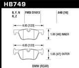 Hawk 13-14 BMW 328i/328i xDrive / 2014 428i/428i xDrive HP Plus Rear Brake Pads | HB749N.648