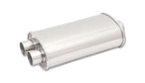 Vibrant StreetPower Oval Muffler 5in x 9in x 15in long body 3in in I.D. x dual 2.5in out Center-Dual