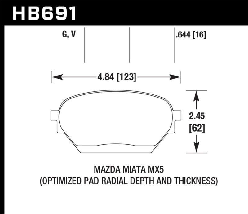 Hawk DTC-60 Race Front Brake Pads | HB691G.644