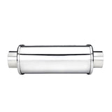 DC Sports Universal Oval Muffler 2.5" Inlet 2.5" Outlet