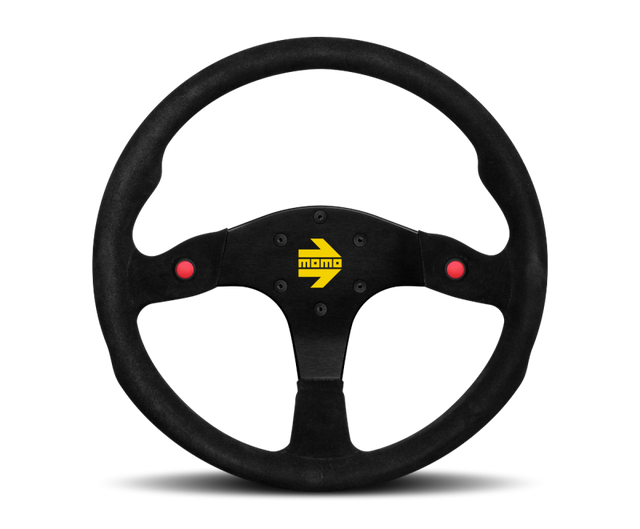 Momo MOD80 Steering Wheel 350mm Black Suede/Black Spokes