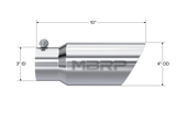 MBRP Universal Tip 4in OD 3in Inlet 10in Length Dual Wall Angled End T304