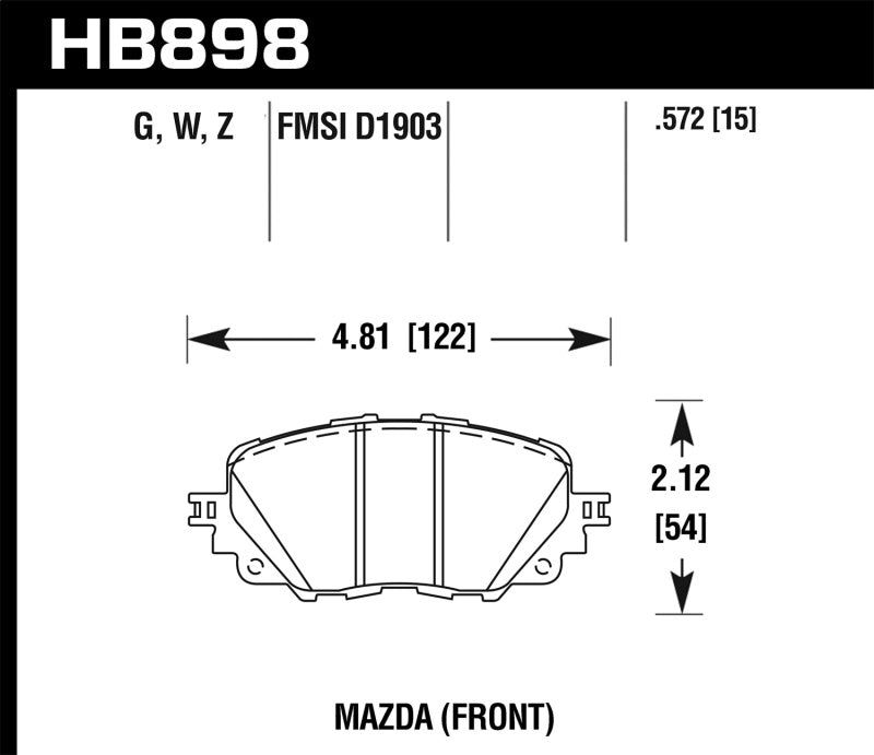 Hawk DTC-30 Front Brake Pads | HB898W.572