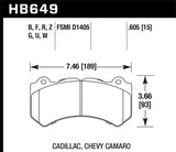 Hawk 14-18 Chevrolet Corvette Front ER-1 Brake Pad Set (J56 brake package) | HB649D.605