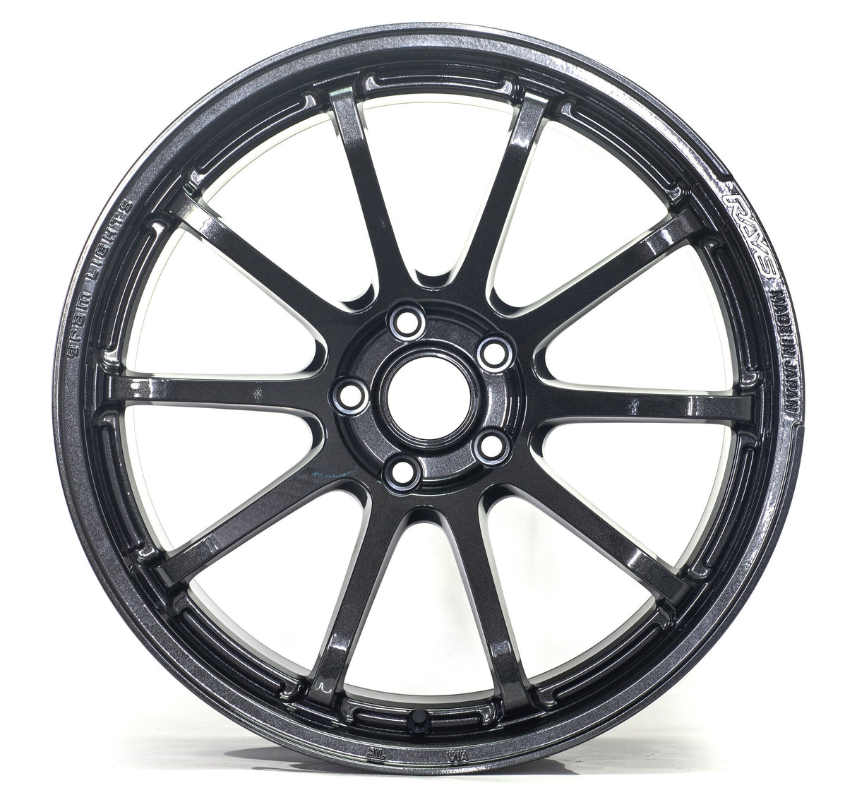 Gram Lights 57NR 18X9.5 +12 5x114.3 Glass Black Wheel