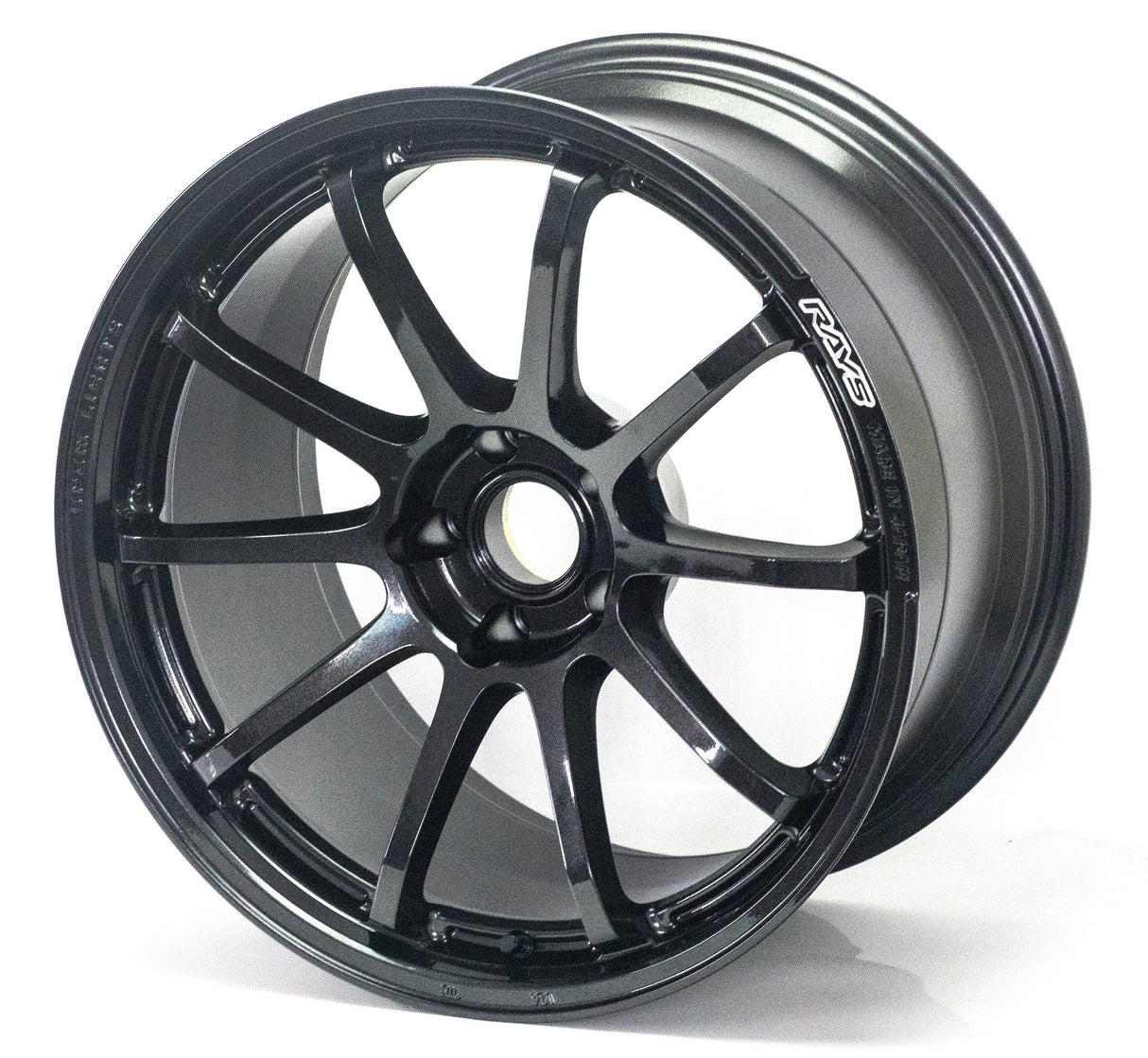 Gram Lights 57NR 18X9.5 +12 5x114.3 Glass Black Wheel