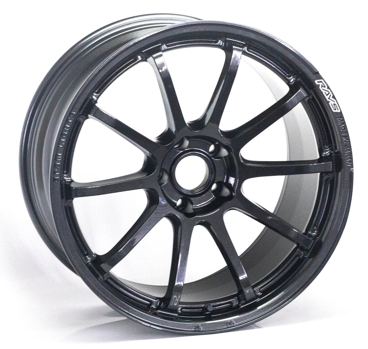 Gram Lights 57NR 18x9.5 +38 5x114.3 Glass Black Wheel