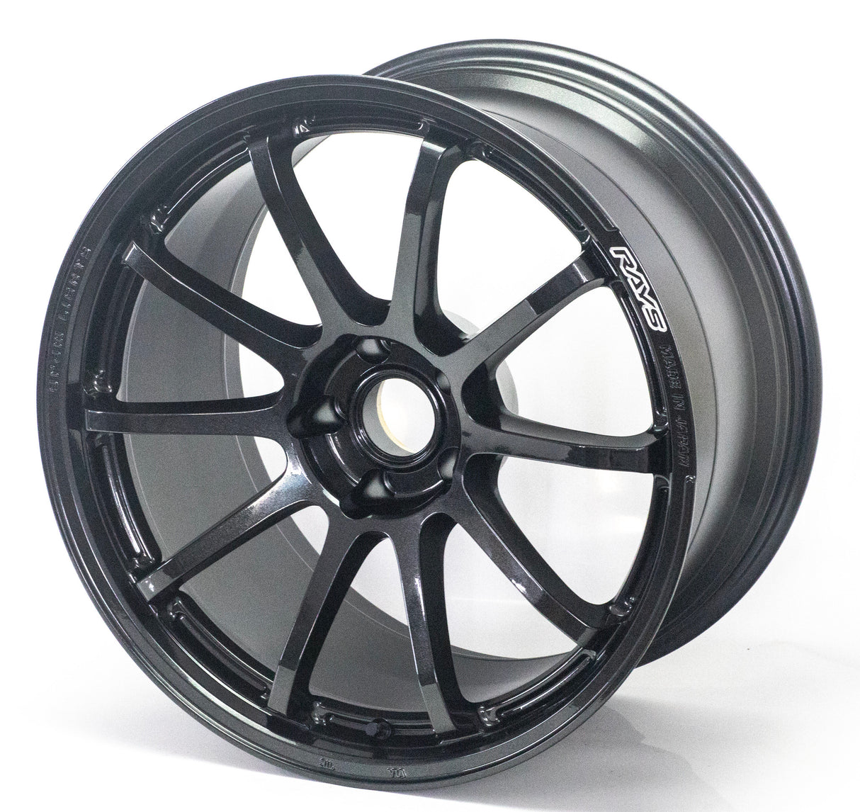 Gram Lights 57NR 18x9.5 +22 5x114.3 Glass Black Wheel